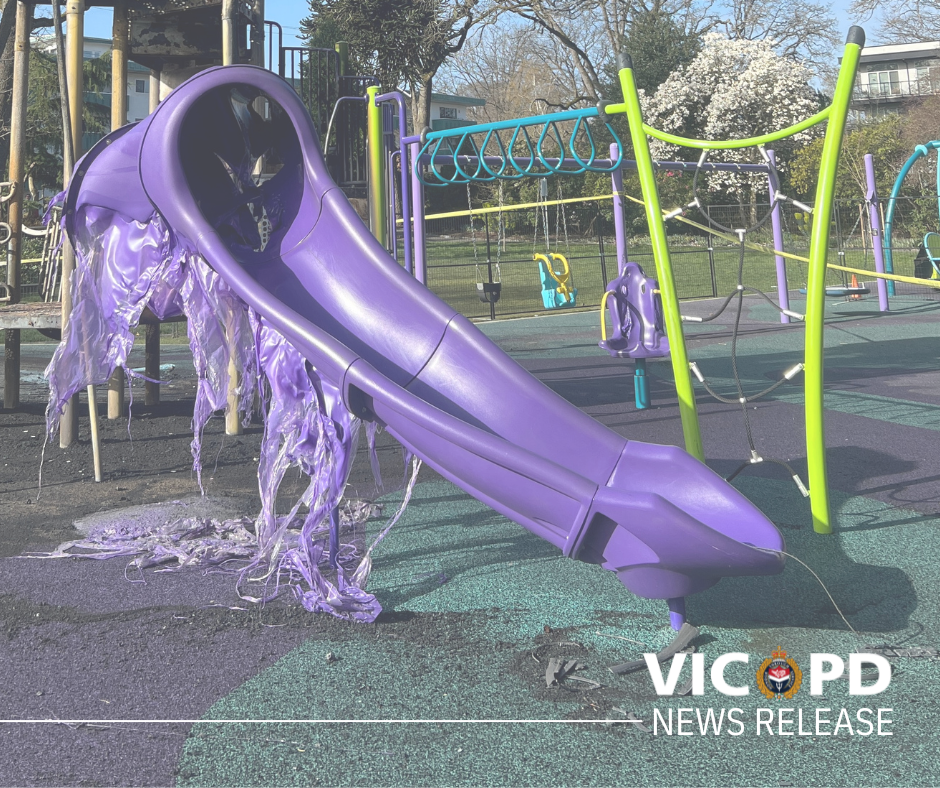 VicPD Investigates Suspicious Fire at Children’s Playground